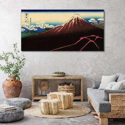 Canvas schilderij De berg Fuji in het lenteweer