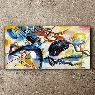 Schilderij op doek Abstract landschap van kleuren