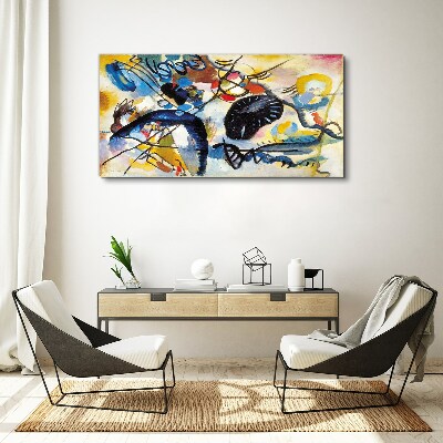 Schilderij op doek Abstract landschap van kleuren