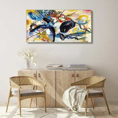 Schilderij op doek Abstract landschap van kleuren