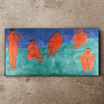 Schilderij op doek Een muzikale ontmoeting in kleur