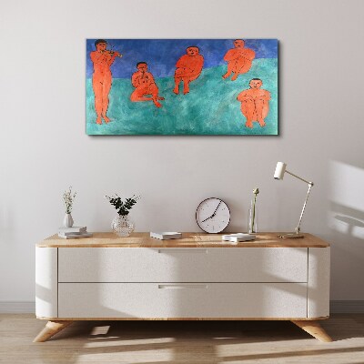 Schilderij op doek Een muzikale ontmoeting in kleur