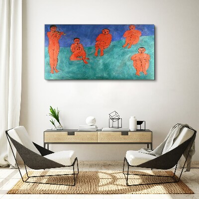 Schilderij op doek Een muzikale ontmoeting in kleur