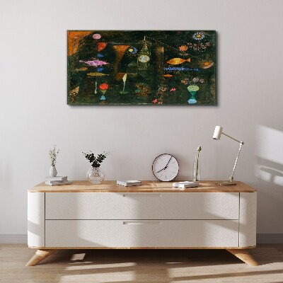 Schilderij op doek De fantasiewereld van onderwaterwezens