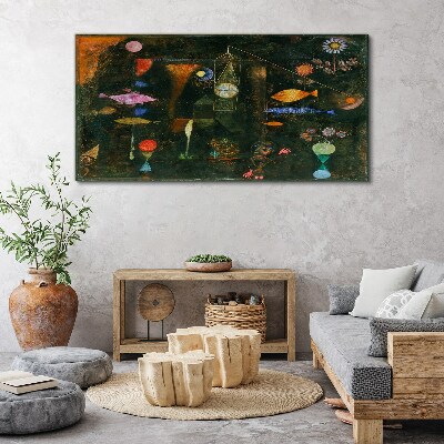 Schilderij op doek De fantasiewereld van onderwaterwezens