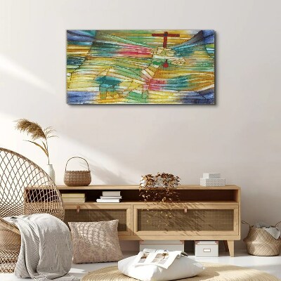 Foto op canvas Dier in een kleurrijk landschap