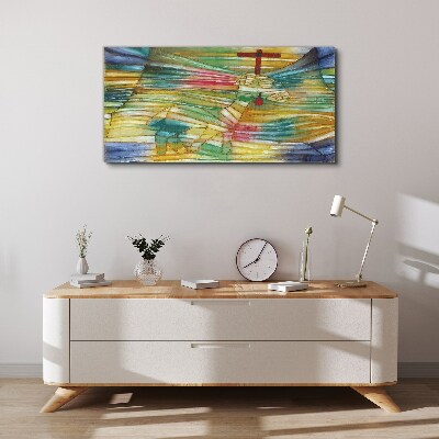 Foto op canvas Dier in een kleurrijk landschap