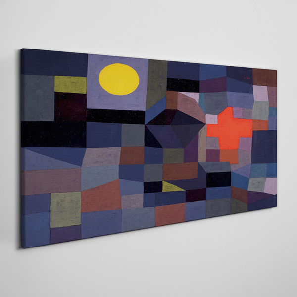 Canvas schilderij Abstracte compositie met de zon