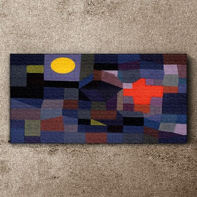 Canvas schilderij Abstracte compositie met de zon