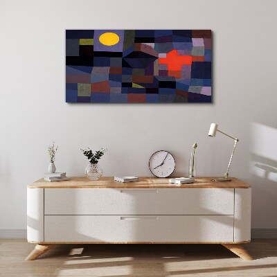 Canvas schilderij Abstracte compositie met de zon