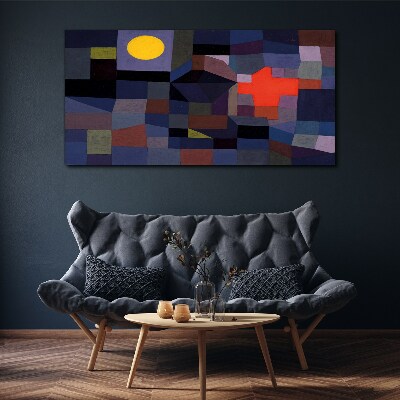 Canvas schilderij Abstracte compositie met de zon