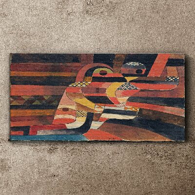 Schilderij op doek Abstracte dans van kleurrijke vormen