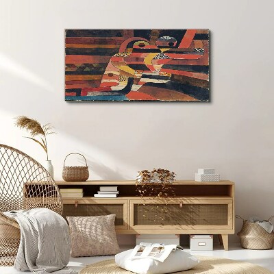 Schilderij op doek Abstracte dans van kleurrijke vormen