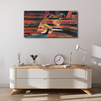 Schilderij op doek Abstracte dans van kleurrijke vormen