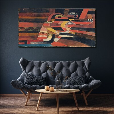 Schilderij op doek Abstracte dans van kleurrijke vormen