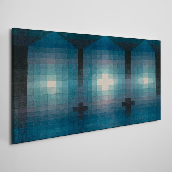 Foto op canvas Driedimensionaal licht in een blauwe tint