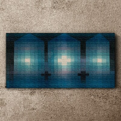 Foto op canvas Driedimensionaal licht in een blauwe tint