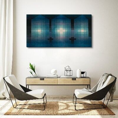 Foto op canvas Driedimensionaal licht in een blauwe tint