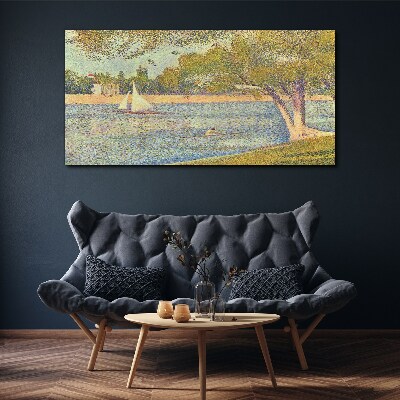 Foto op canvas Zeilen op kalm water