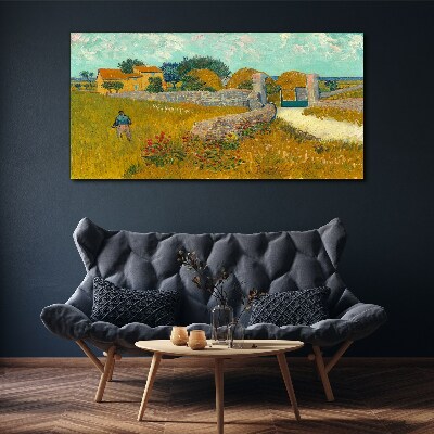 Canvas schilderij Landelijke landschappen in de zon