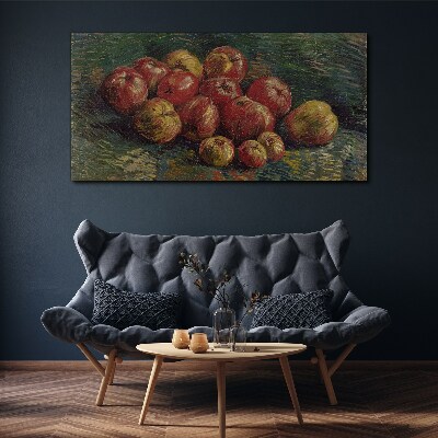 Foto op canvas Appels op een groene achtergrond