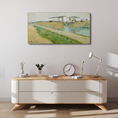 Schilderij op doek Bruggen over water