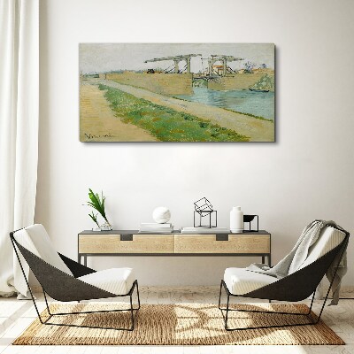 Schilderij op doek Bruggen over water