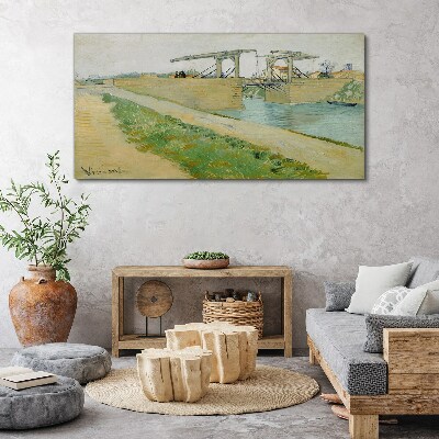 Schilderij op doek Bruggen over water