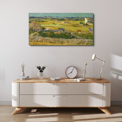 Foto op canvas Tarweveld