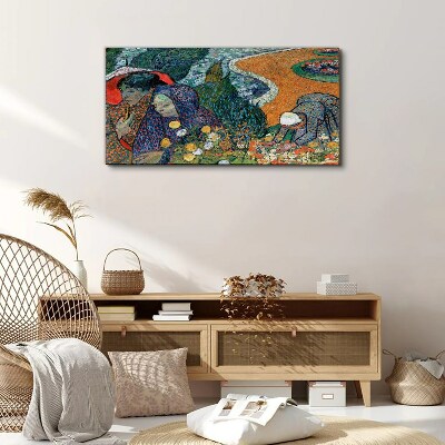 Schilderij op doek Vrouwen in de tuin