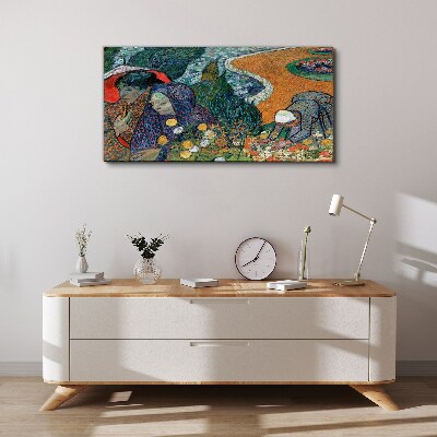 Schilderij op doek Vrouwen in de tuin