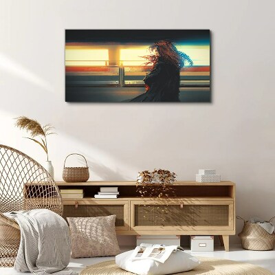 Schilderij op doek Reflecties in het stadslicht