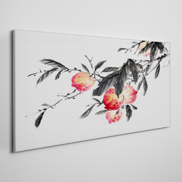 Foto op canvas Bloemenaccenten in een delicate stijl