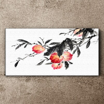 Foto op canvas Bloemenaccenten in een delicate stijl