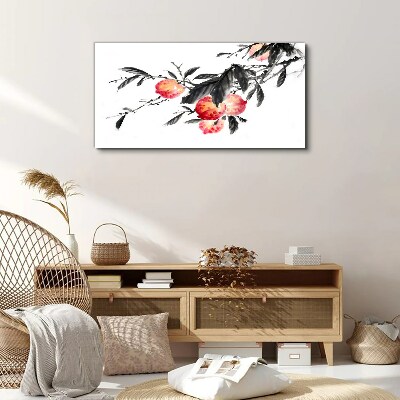 Foto op canvas Bloemenaccenten in een delicate stijl