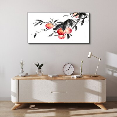 Foto op canvas Bloemenaccenten in een delicate stijl