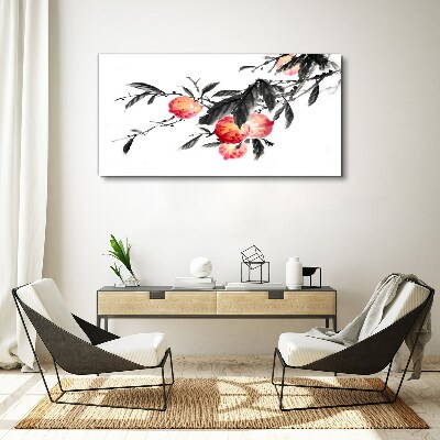 Foto op canvas Bloemenaccenten in een delicate stijl