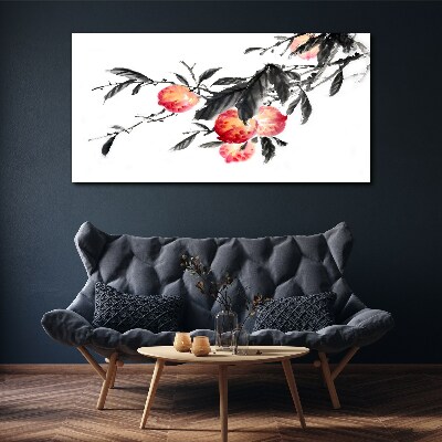 Foto op canvas Bloemenaccenten in een delicate stijl