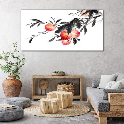 Foto op canvas Bloemenaccenten in een delicate stijl