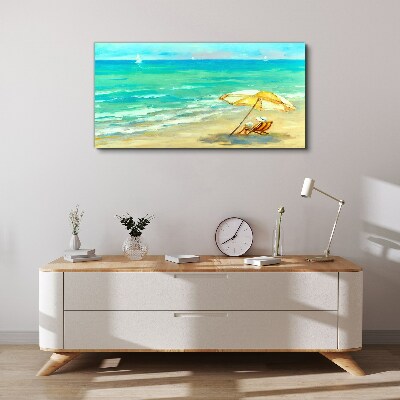 Schilderij op doek Zomervakantie aan zee