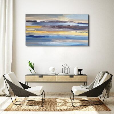 Schilderij op doek Kalme golven van kleur