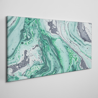 Foto op canvas Groene golven van abstractie