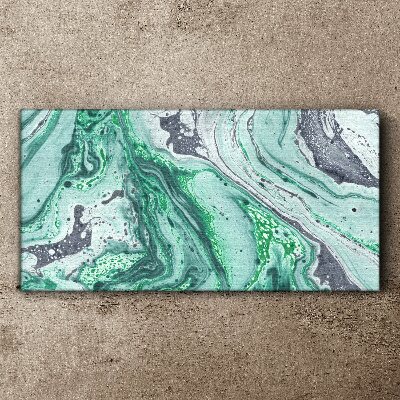 Foto op canvas Groene golven van abstractie