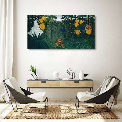 Foto op canvas Mysterieus bos met wilde natuur