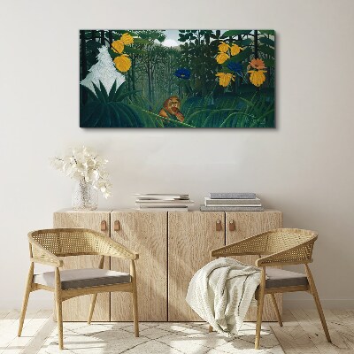 Foto op canvas Mysterieus bos met wilde natuur