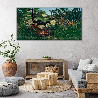 Canvas schilderij De mysterieuze wereld van de jungle