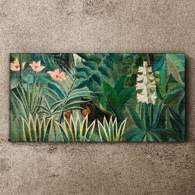 Foto op canvas Mysterieus bos met wilde dieren