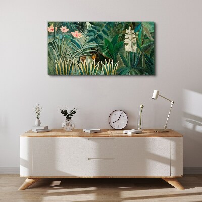 Foto op canvas Mysterieus bos met wilde dieren