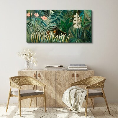 Foto op canvas Mysterieus bos met wilde dieren