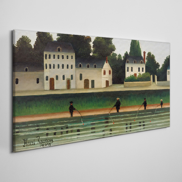 Schilderij op doek Visjagers aan de rivier